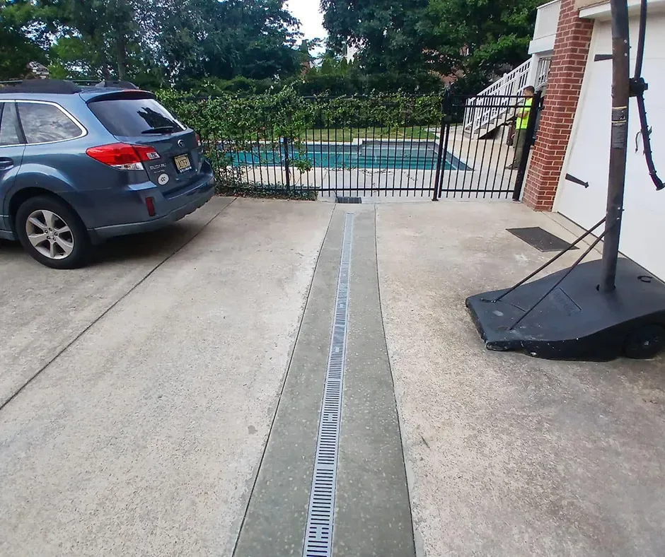 Gravel and Pipe Setup for French Drain Installation in Nashville, TN Gravel and Pipe Setup for French Drain Installation in Nashville, TN