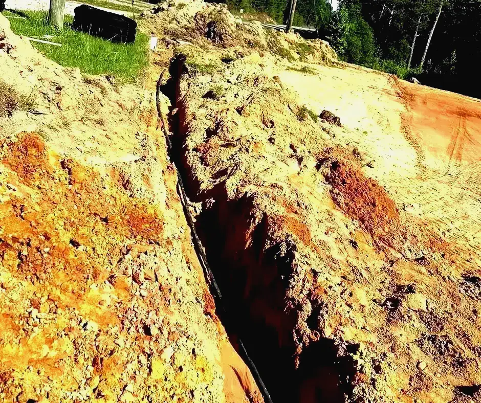 Gravel-filled French drain installation in Nashville, TN Gravel-filled French drain installation in Nashville, TN