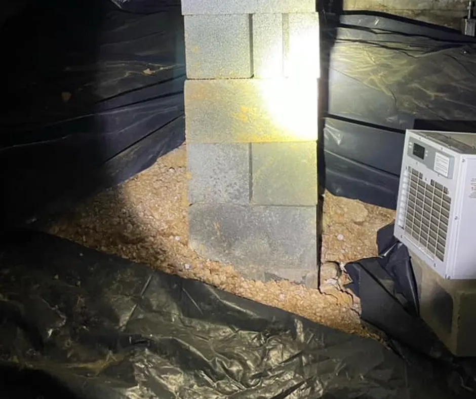 Vapor Barrier Installation During Crawl Space Encapsulation in Nashville, TN Vapor Barrier Installation During Crawl Space Encapsulation in Nashville, TN