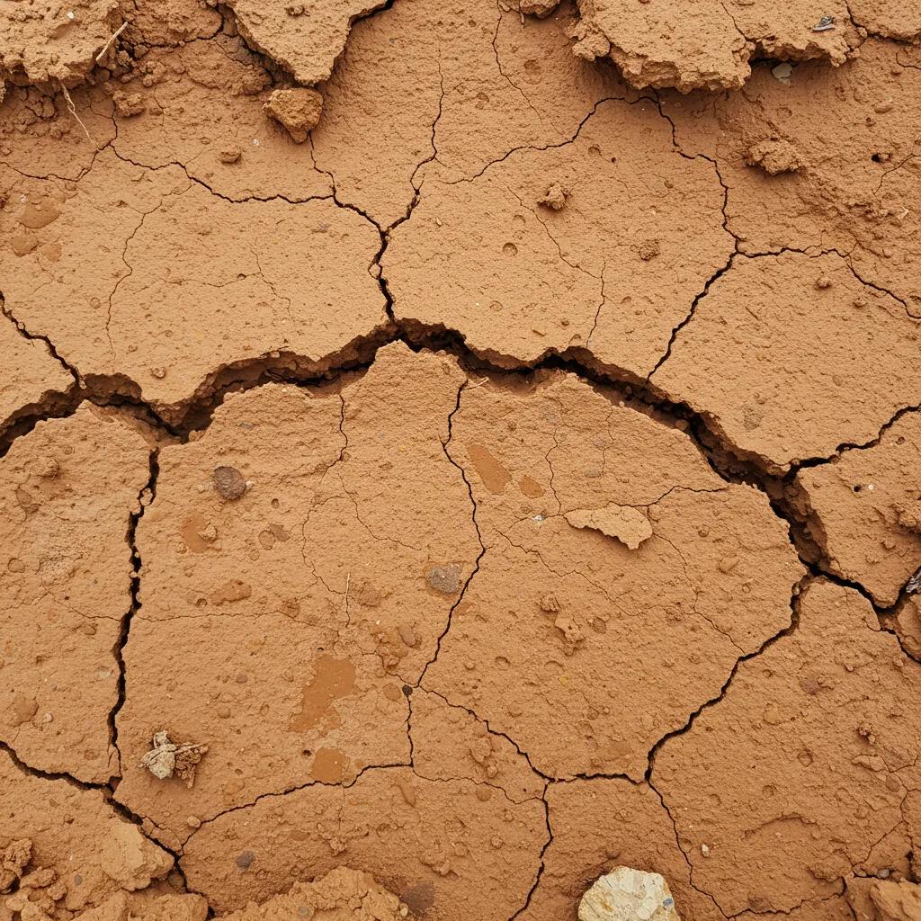 Close-up of Nashville clay soil showing moisture and cracks, illustrating foundation challenges