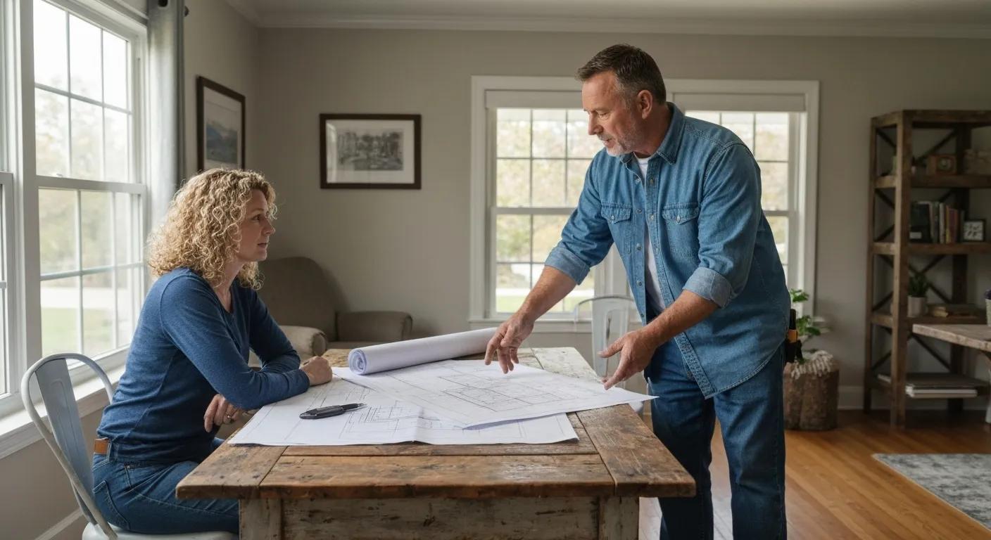Contractor discussing foundation repair costs with a homeowner in Nashville